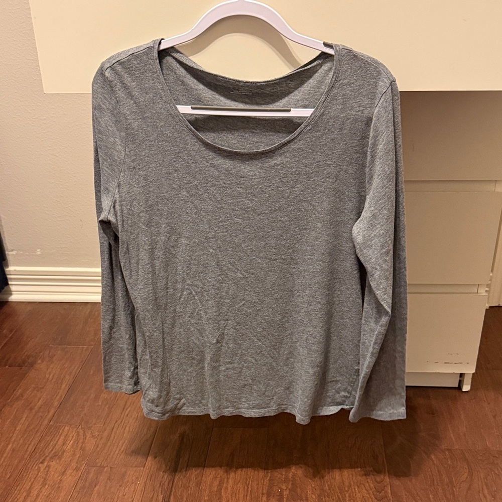 Ann Taylor Gray Women's Long Sleeve Top